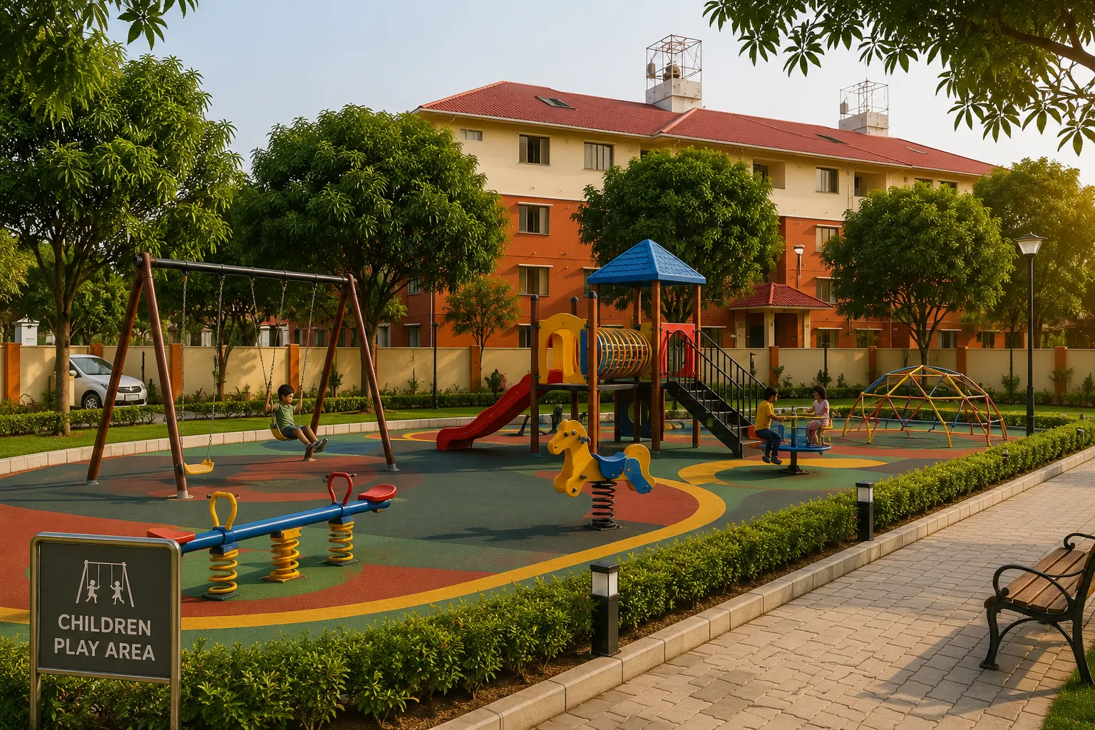 Children's play area at Kundapuram Phase I