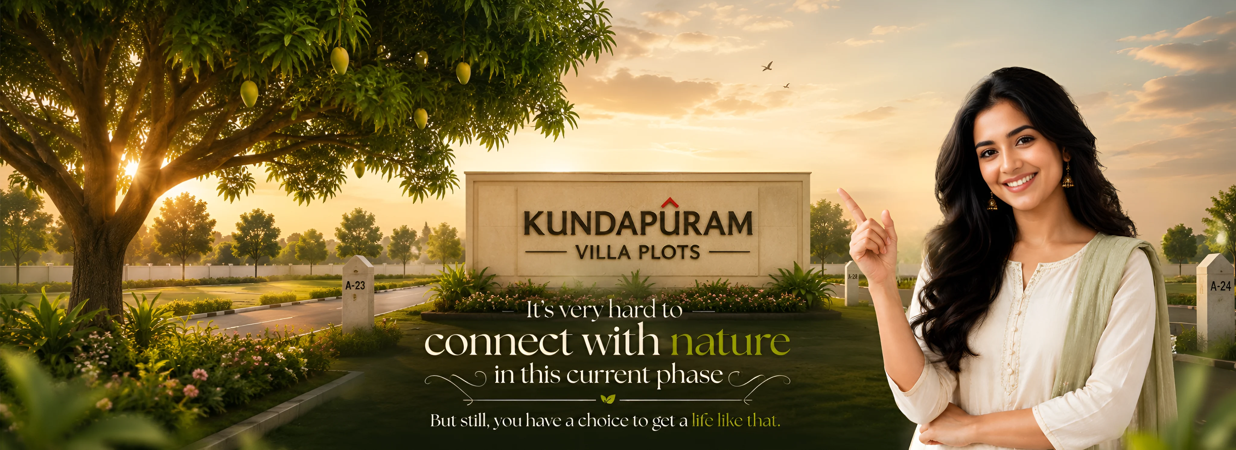 Kundapuram Phase IV tree-lined avenue road