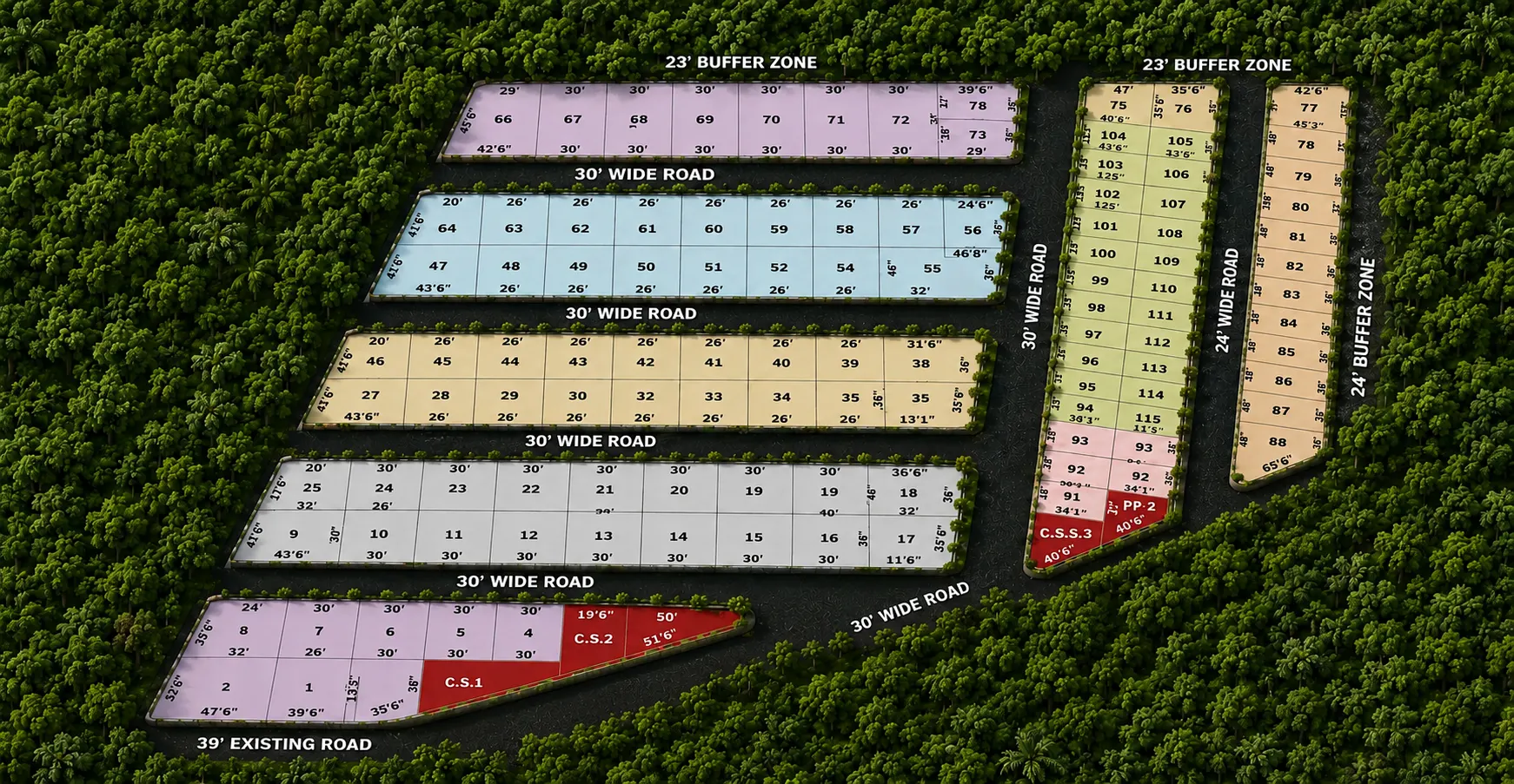 Kundapuram Phase IV layout plan showing plot numbers and availability